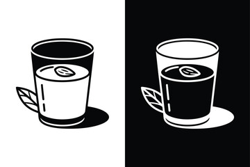 Almond Milk icon vector on White Background ,Vector Art Illustration on white background.