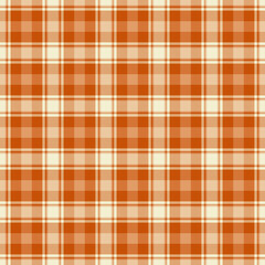 Fit textile pattern texture, intricate check vector plaid. Slim fabric tartan background seamless in orange and light colors.