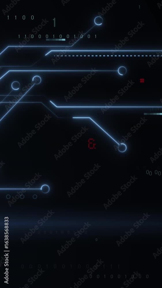 Aufkleber animation of hand icon over data processing