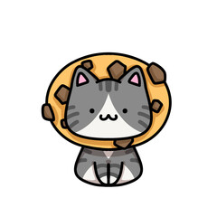 [Dessert Edition] Chocolate chip cookie - Tabby cat