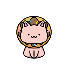[Dessert Edition] Chocolate glazing donut - Sphinx cat