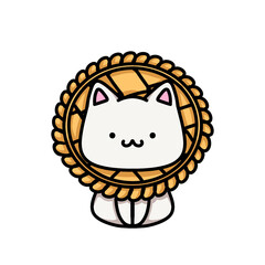 [Dessert Edition] Pie - White cat