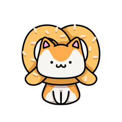 [Dessert Edition] Pretzel - Ginger cat