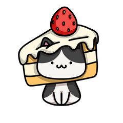 [Dessert Edition] Vanilla cake - Tuxedo cat