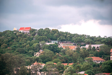 Fototapeta premium Scenic Hilltop View of Lush Greenery