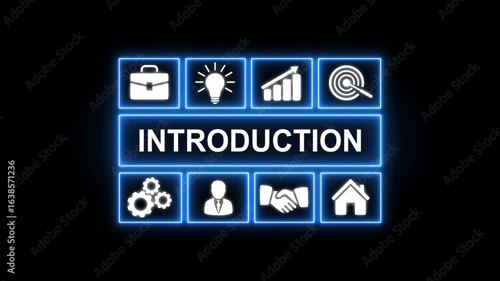 Poster business, technology, internet and network concept. virtual screen of the future and sees the inscri