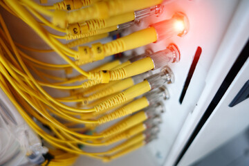 Fiber Optic Cables in Communication Setup