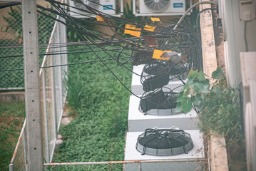 Air Conditioning Units with Power Cables