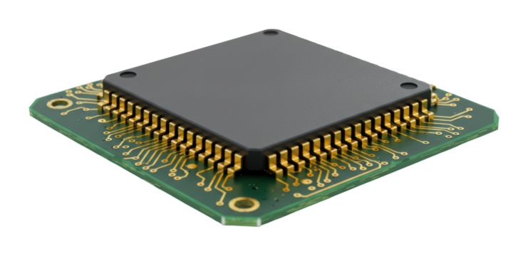 Exploring innovative microprocessor technology tech lab product controlled environment concept. Cut out png