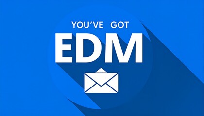 Blue EDM email button