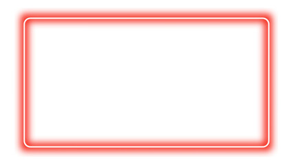 Red Neon Frame Icon &ndash; Bold Rectangular Border Design
