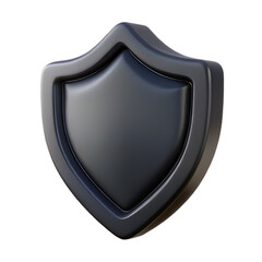 Bold Black Plastic Shield with Rounded Edges and Reflective Finish