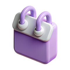 Smooth Violet-and-White 3D Plastic Calendar with Raised Tabs and Gloss Finish