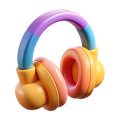 Playful Chunky 3D Plastic Music Headphones in Vibrant Colors