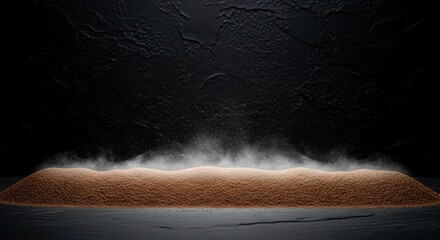 Fine Sand Particles Creating an Ethereal Dust Cloud Effect