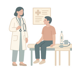 Obraz premium Doctor and patient in clinic consultation