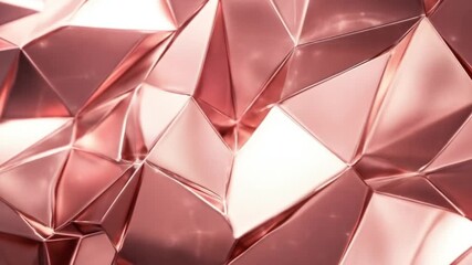 Abstract Rose Gold Metallic Geometric Surface Background - Modern Design Element - Powered by Adobe