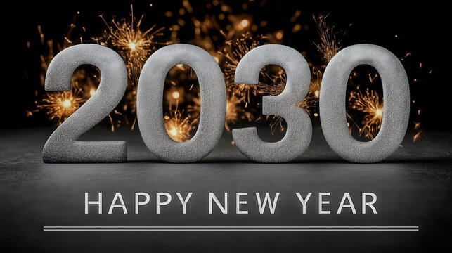 Sparkling 2030 Greeting Welcomes a Brilliant New Beginning