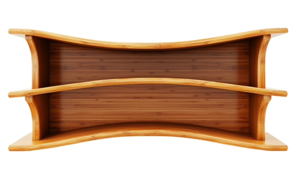 Stylish wooden loose furniture showcase modern living space product display minimalistic design front view home decor concept