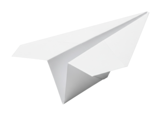 Innovative paper airplane indoor workshop 3d model creative environment aesthetic viewpoint conceptual art. Cut out png