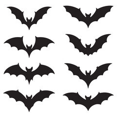 Fototapeta premium Bat Silhouettes Collection bats flying