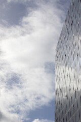 glass building against blue sky