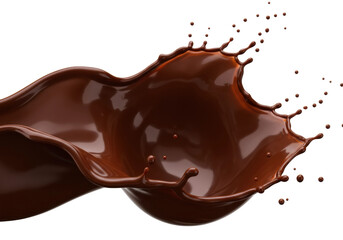 Chocolate splash action kitchen food culinary delight. Cut out png