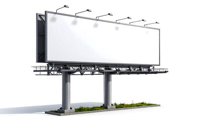 Obraz premium Blank Billboard with Outdoor Advertising. (1)