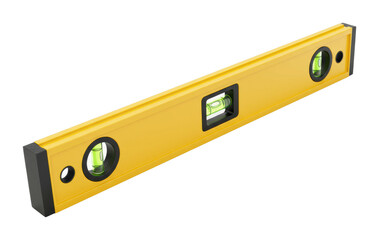 Using a level tool for accurate measurements construction site indoor precision. Cut out png