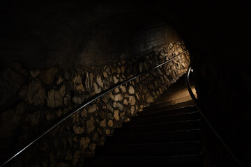 Mysterious stone corridors through Bozkov Dolomite Caves (Bozkovske dolomitove jeskyne), their...