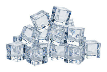 Chilling ice cubes piled high kitchen food indoor refreshing drink ideas. Cut out png
