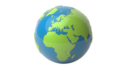 Stylized Earth Globe: A 3D Rendering of Planet Earth