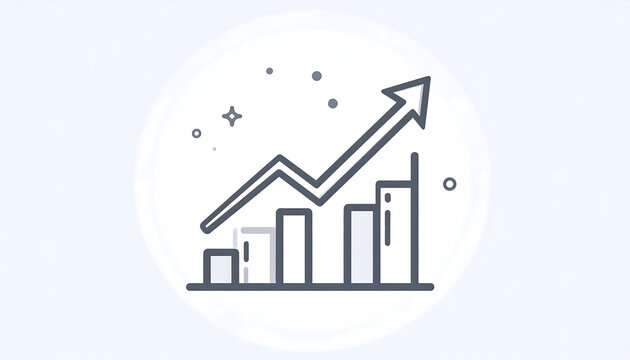 Graph showing upward trend.