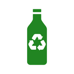 Recycling Flasche Icon Sammlung Nachhaltigkeit Symbol Pfandflasche Glasflasche Vektor Illustration Umweltfreundlich Zero Waste Abfallvermeidung Wiederverwertung M&uuml;lltrennung &Ouml;kologie Green Design Vorl
