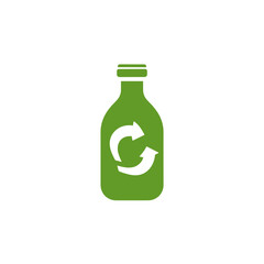 Recycling Flasche Icon Sammlung Nachhaltigkeit Symbol Pfandflasche Glasflasche Vektor Illustration Umweltfreundlich Zero Waste Abfallvermeidung Wiederverwertung M&uuml;lltrennung &Ouml;kologie Green Design Vorl