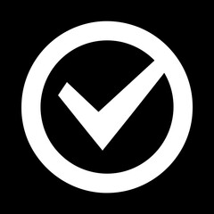 H&auml;kchen Icon Sammlung Checkmark Symbol Vektor Illustration Best&auml;tigung Zustimmung Erledigt To Do Liste Abhaken Minimalistisch Schwarz Wei&szlig; Gef&uuml;llt Outline Kreis UI Webdesign App Button Infografik Clip