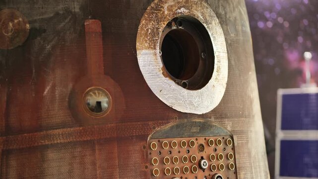 Close-up of Vostok descent module showing heat shield and other details