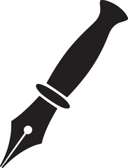 Elegant Quill Pen Icon Vector Illustration Symbol of Writing Instrument for Creative Projects