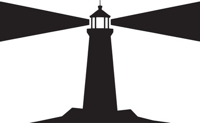 Guiding Light Silhouette A Beacon of Hope and Navigation on a Transparent Backdrop Vector