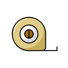 Tape measure vector icon. Construction, repair