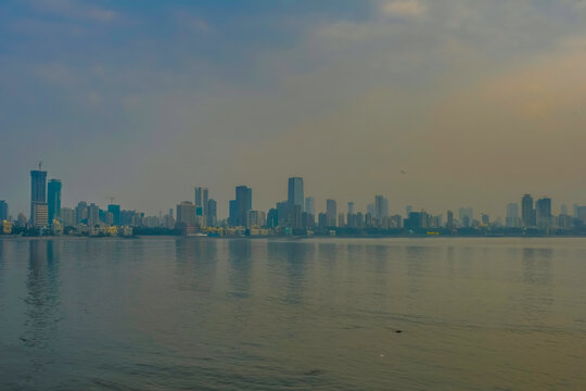 Mumbai city skyline in Maharashtra India