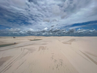 Brazil, Barreirinhas- 2023, May: lagoon and sand dunes in lençóis maranhenses