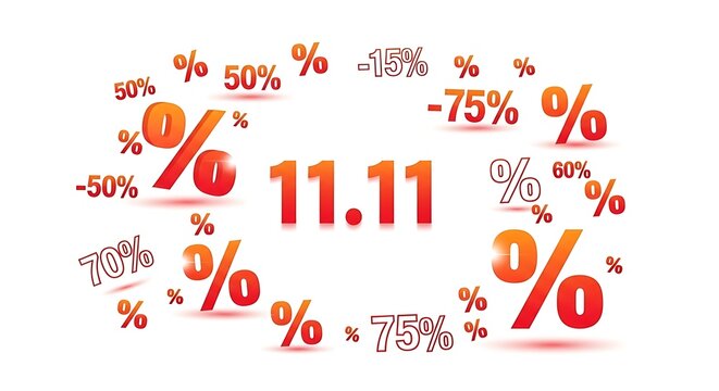 11.11 Shopping Festival: Discounts and Sales Promotion with Percentages