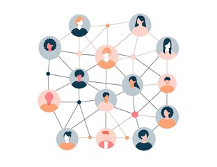Global Network Diverse People Connected Online