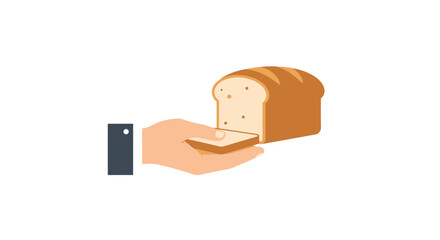 Vector Bread Illustration in Minimalist Style
