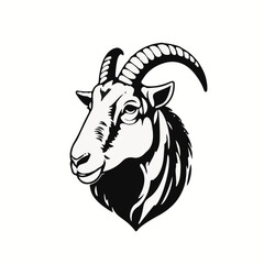 Boer Goat Animal Icon Black