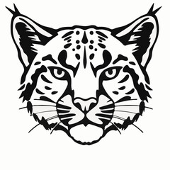 Bobcat Animal Icon - Black