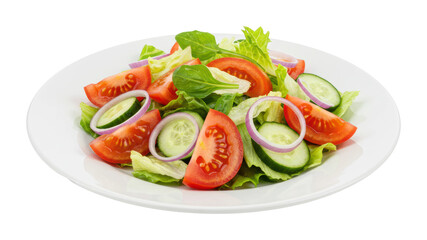 Fresh garden salad home kitchen culinary dish bright and colorful top healthy eating concept. Cut out png