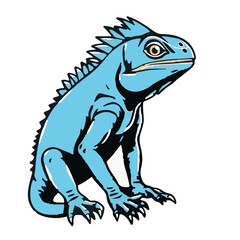 Blue Iguana Animal Icon