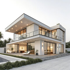 modern house in the park